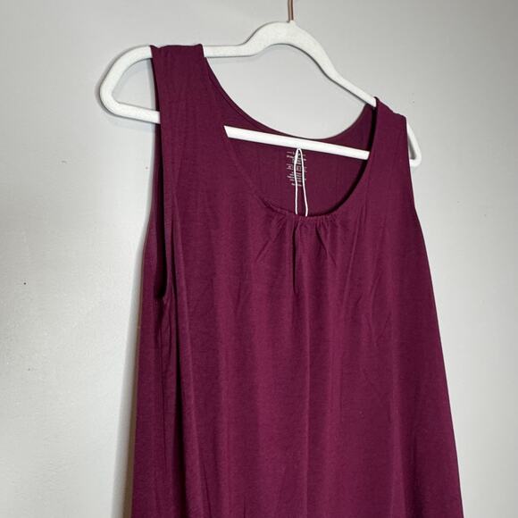 GYS Sleeveless Pajama Dress Sleepwear with Pockets Grape Purple NWT Size Large - Picture 3 of 9